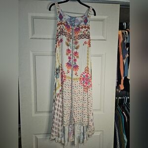 Johnny Was Colorful Floral High Low Dress